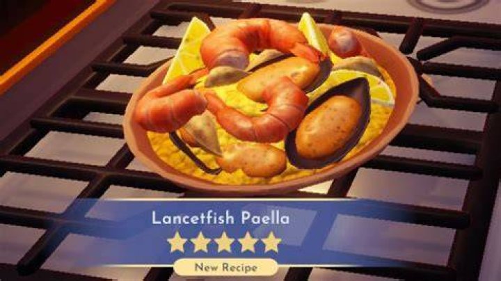 How to make Lancetfish Paella in Disney Dreamlight Valley.