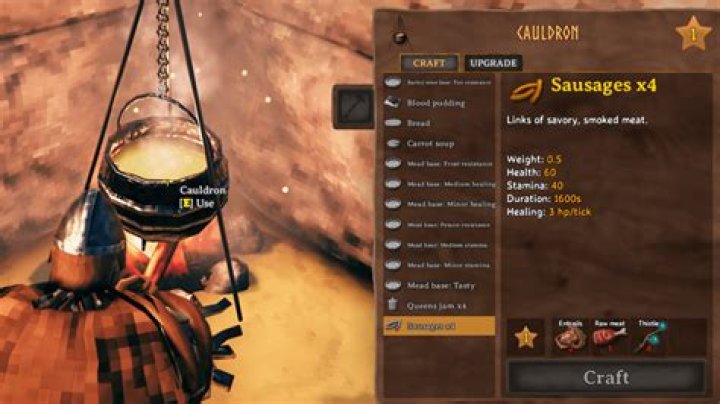 Valheim Sausages - Cooking Guide